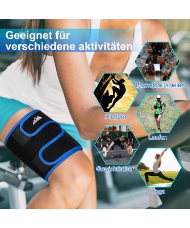 Supegeare 2-Pack Thigh Brace Support Breathable Compression Lifters for Hamstring & Quad | Adjustable Neoprene Anti-Slip Upper Leg Support for Men & Women - Buy Online on GoSupps.com