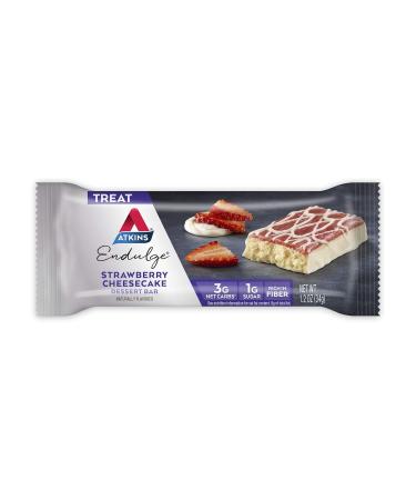Atkins Endulge Treat Strawberry Cheesecake Dessert Bar - Keto-Friendly (30 Bars) - Buy Online on GoSupps.com