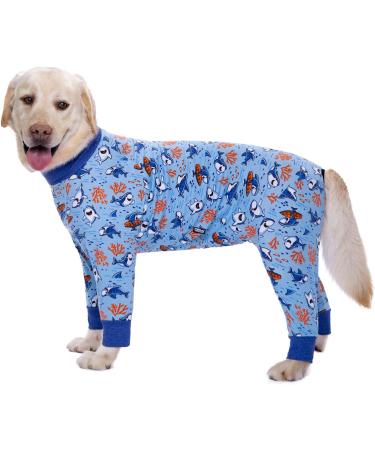 BT Bear 4XL Blue Shark Dog Onesie | Joint Protection Pajamas for Large Dogs - Buy Online on GoSupps.com