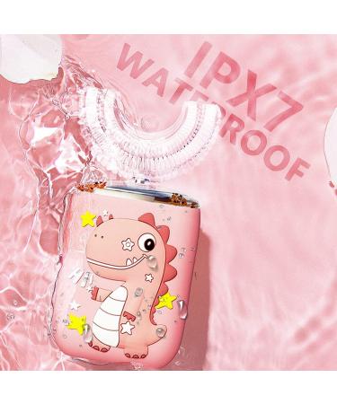 Kids Ultrasonic Electric U-Shaped Toothbrush | 6 Speed Modes, IPX7 Waterproof | 360 Oral Cleaning Automatic Toothbrush for 2-7 Years Old | Pink - Buy Online on GoSupps.com