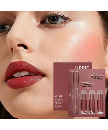  Tyinerc Lip Pencil and Lip Gloss Set - Long-Lasting Pencil | Lip Contour - For Shopping Travel Business Trips Stage Dates Gatherings and Holidays - Buy Online on GoSupps.com