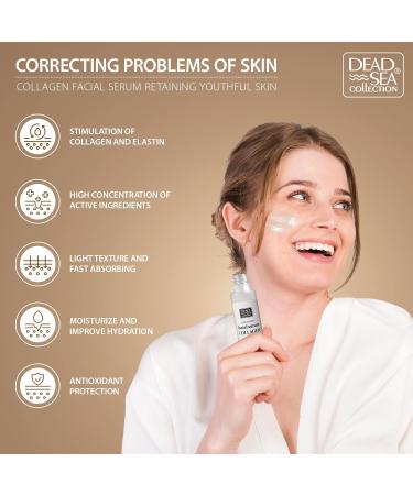 Dead Sea Collagen Serum for Face - Hydrating Skin Serum with Minerals & Vitamins for Smooth Moisturized Skin - 1.69 Fl. Oz - Buy Online on GoSupps.com