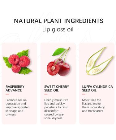 Plumping Lip Oil - Hydrating Gloss & Tinted Balm for Long Lasting Moisture & Shine (007#Raspberry) - Buy Online on GoSupps.com