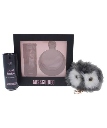 Missguided Boss Babe for Women - 2 Pc Gift Set 2.7oz EDP Spray Pom Pom Keyring