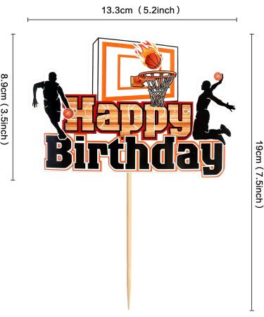 Basketball Cake Topper - Happy Birthday Shield | Sports Theme Decor for Young Girls - Buy Online on GoSupps.com