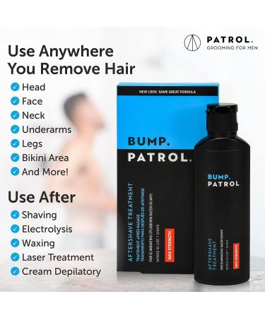 Bump Patrol Maximum Strength Aftershave Formula - Razor Bump & Ingrown Hair Solution - 4oz - Buy Online on GoSupps.com