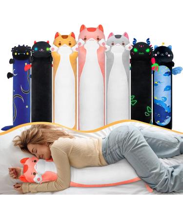 Buy Mewaii 110cm Kawaii Long Cat Plush Pillow - Soft Pink Cuddly Toy Stuffed Animal Gift - Buy Online on GoSupps.com