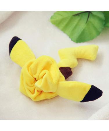 Cute Yellow Hair Scrunchies Set - Velvet Elastic Hair Ties for Kids & Adults - Ponytail Holder Bracelet - Cosplay Hair Accessories - 2 Pack - Buy Online on GoSupps.com