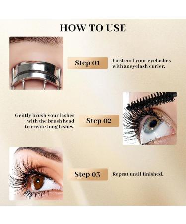  KOSLEOW Professional Volume and Length Mascara Waterproof Black Mascara False Lash Effect Anti-Smear and Anti-Clump Formula 10 ml - Buy Online on GoSupps.com