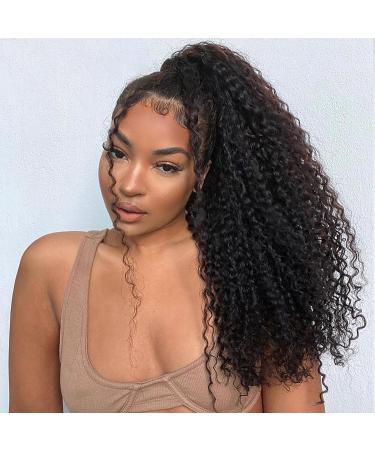 Seelaak 100% Brazilian Human Hair Kinky Curly Ponytail Extension 18 - Afro Curly Clip-In Wrap Around Ponytail - Buy Online on GoSupps.com