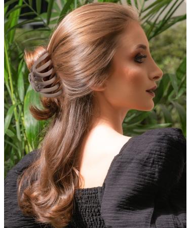 Sunolga Large Octopus Claw Clips for Thick Long Hair - Strong Hold Matte Hair Clips for Women - 3.5'' Big Size in Beige/Black/Light Coffee/Dark Brown - Buy Online on GoSupps.com