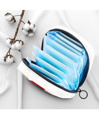 Vintage American Flag Sanitary Napkin Storage Bag - Period Tampon Makeup Pad Pouch - Color3805 - Buy Online on GoSupps.com