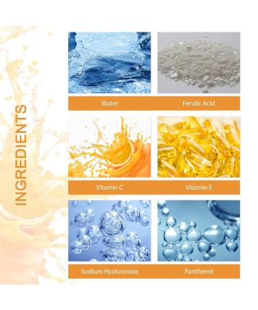 Shop 20% Vitamin C E Ferulic Acid Serum - Anti-Aging Face Serum with Hyaluronic Acid for Men & Women - Buy Online on GoSupps.com