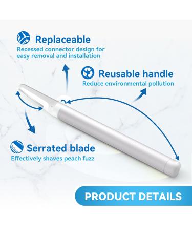 Dermaplane Razor with 4 Blades - Exfoliating Face Razors for Women | Remove Peach Fuzz & Dead Skin Durable Eyebrow Razors - Silver - Buy Online on GoSupps.com