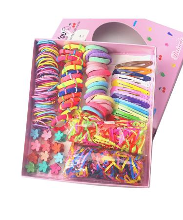 Girls Hair Accessories Set 780 Pcs Kids Hair Accessories Gift Set Bow Hair Clip Flower Hair Clip Elastic Rubber Hair Ties Hair Clips for Girls and Little Girls Baby Kids