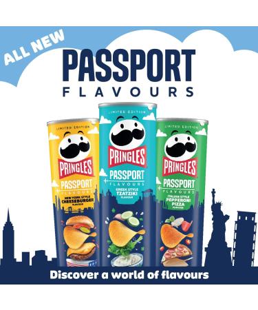  Pringles Pringles Cheeseburger Chips | Passport Limited Edition | Single Pack (1 x 185g) - Buy Online on GoSupps.com