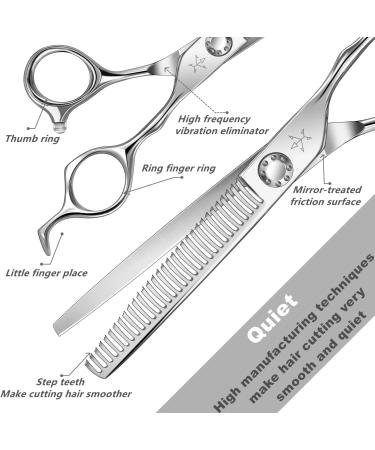 Fengliren High-end Professional Hair Thinning Scissors Hair Cutting Teeth Shears Barber Hairdressing Texturizing Scissors Extremely Very Sharp 6.5 Inch Stainless Steel Alloy For Men Women Salon & Home 6.5inch Thinning Shears - Buy Online on GoSupps.com