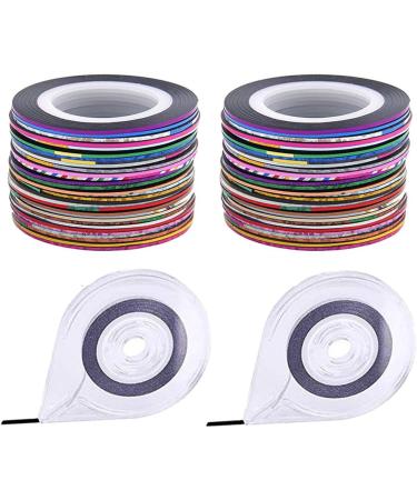60 Sets Nail Art Striping Tape Line Nail Art Tips Decoration Sticker Tape for Dispenser Nail Art Tape Nails Stickers Shiny Glitter Tape Line Nail Tape for Nail Art Draw Box - Buy Online on GoSupps.com