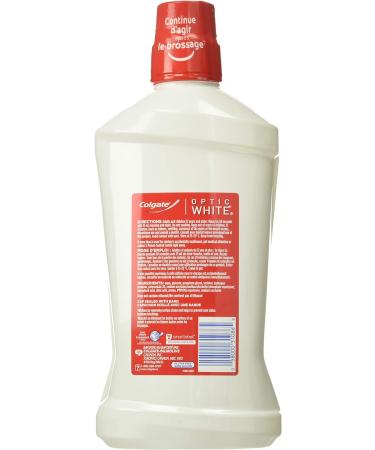 Colgate Optic White Mouthwash Icy Fresh Mint 946 mL (Pack of 1) Contains Hydrogen Peroxide Alcohol Free Sugar Free Gluten Free Enamel Safe Freshens Breath Vegan Mouth Wash Icy Fresh Mint 946 ml (Pack of 1) - Buy Online on GoSupps.com