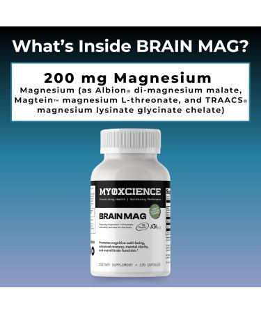 Magnesium L-Threonate + Mag Acetyl-Taurate (ATA Mag) + Mag Glycinate | Promotes Cognitive Well-Being Enhanced Memory Mental Clarity and Overall Brain Function | 120 Capsules - Buy Online on GoSupps.com