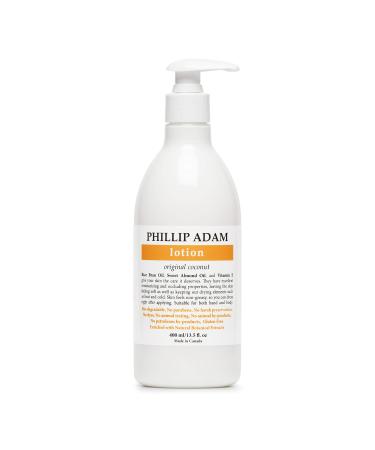 Phillip Adam Coconut Hand and Body Lotion - Lightweight Moisturizer for All Skin Types - 13.5 Ounce