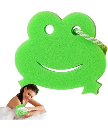 Animal Shape Bath Sponge Deep Cleansing Bath Scrubber Cartoon Bath Sponge Body Cleansing Sponge Bathing Sponge for Kids Animal Design Scrubber Body Scrubber Sponge Frog - Buy Online on GoSupps.com