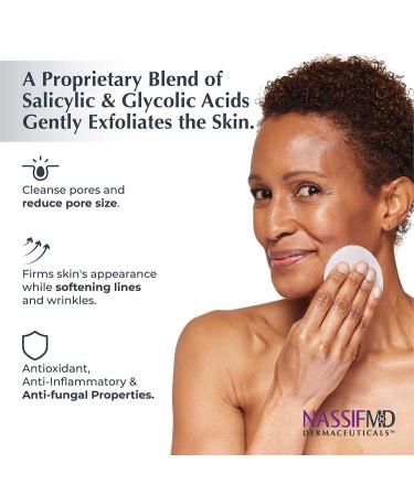 NassifMD Detox Pads - 60 Count - Glycolic & Salicylic Acid Exfoliating Pads for Face - Buy Online on GoSupps.com