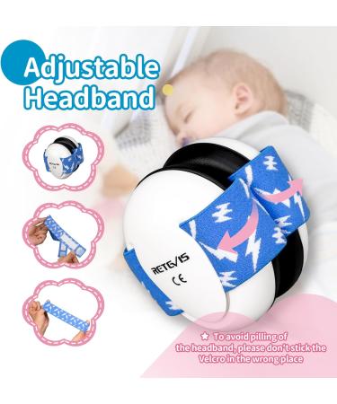 Retevis Children's Hearing Protection Headphones - Noise Suppression Earmuffs for Toddlers (0-18 Months) - Soft Safe & Comfortable Ear Protection (White) - Buy Online on GoSupps.com