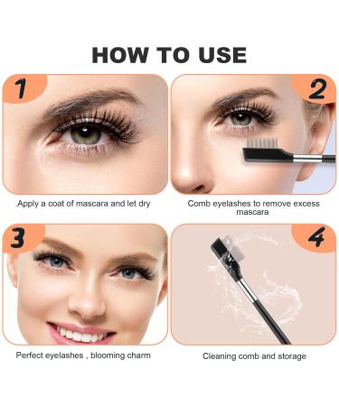 Metal Eyelash Comb - 3 Pack Professional Lash Separator Tool | Stainless Steel Mascara Applicator for Women & Girls - Buy Online on GoSupps.com
