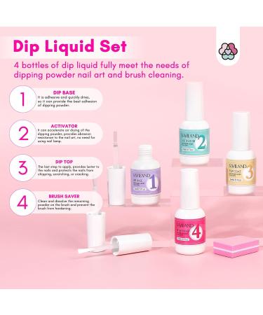 Saviland Dipping Powder Nails Set - 30 Color Dip Powder Kit with Electric Nail Miller Base & Top Coat Activator Brush Saver for Vibrant Nail Art - Buy Online on GoSupps.com