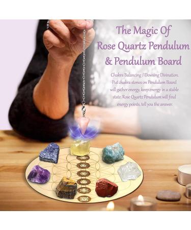 Healing Crystals Set  23pcs Natural Healing Stones for Yoga Meditation Reiki  7 Tumbled and 7 Raw Stones for 7 Chakras Balancing with Amethyst Cluster  Moon Tray  Pendulum  Necklace  Selenite - Buy Online on GoSupps.com