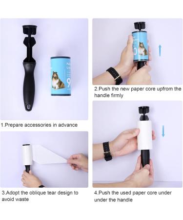 Extra Sticky Lint Roller - 6 Rolls + 1 Roller - Ultimate Pet Hair & Lint Remover | 540 Leaves for Dust & Hair - International Shipping Available - Buy Online on GoSupps.com