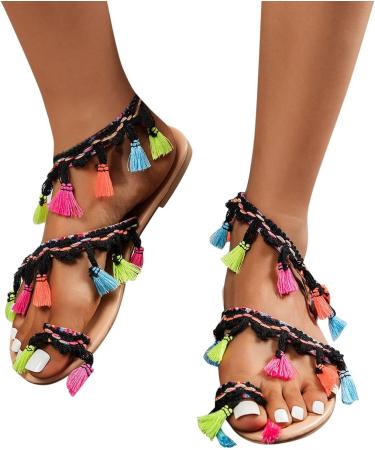 XTZYGLFD Women s Summer Sandals - Vintage Gladiator Toe Ring Sandalettes - Comfortable Brown Space Flowers Sandals - Perfect for Leisure & Travel - Size 8 UK - Buy Online on GoSupps.com