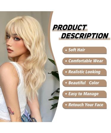 Shop Realistic Testar Blonde Wigs for Women | Platinum Water Wave Shoulder-Length Synthetic Curly Wig for Daily Use - Buy Online on GoSupps.com