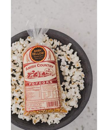 Amish Country Baby Yellow Popcorn Kernels - 1 lb Bag | Non-GMO, Gluten Free, Old Fashioned | 1 Pound (Pack of 1) - Buy Online on GoSupps.com