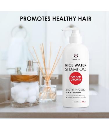 Hair Growth Shampoo for Men & Women | Advanced Rice Water Formula Biotin-Enriched for Thicker Stronger Hair - Natural Solution for Thinning & Hair Loss - Buy Online on GoSupps.com