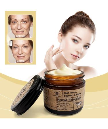 2Pcs Beef Tallow Skin & Body Moisturizer | Natural Face & Body Honey Balm with Vitamins for Ultimate Hydration - Buy Online on GoSupps.com