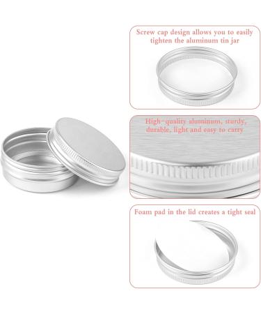 20 PCS Round Aluminum Tins 30ML Aluminum Tin Jars with Screw Cap Small Lip Balm Tins for Lip Balm Cosmetic Candles DIY Crafts (Silver) - Buy Online on GoSupps.com