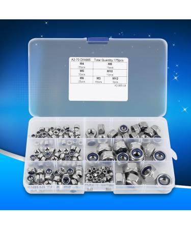Orenic 175pcs Stainless Steel Hex Nuts Screw Assorted Kit Metric Hex Nut Set Hardware Nuts Assortment Kit with Hex Nuts Set for Versatile Applications - Buy Online on GoSupps.com