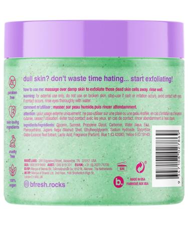 b.fresh Exfoliating Body Scrub | Soothing Sugar Scrub for Men & Women - Hydrating Lactic Acid + Licorice Root | Magic Melon Scent - Shop Internationally - Buy Online on GoSupps.com