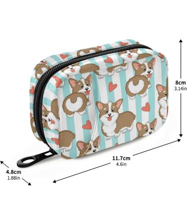 Shop Naanle Stripe Heart Corgi Dog Pill Box - 7 Day Travel Organizer Portable & Compact Vitamin Holder - Buy Online on GoSupps.com