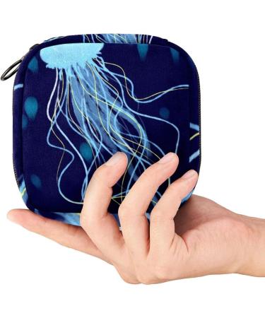 Jellyfish Period Pouch - Portable Tampon Storage Bag | Feminine Product Organizer for Teen Girls | School Multicoloured - Buy Online on GoSupps.com