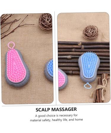 Beatifufu Hair Scalp Shampoo Brush Set Shampoo Brush for Home Ergonomic Design Scalp Face Random Color - Buy Online on GoSupps.com