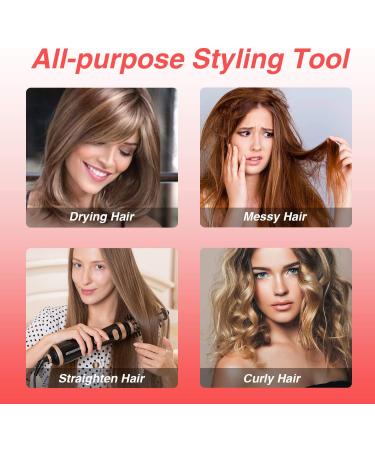 Beautimeter 3-in-1 Hair Dryer Brush Kit for Styling and Frizz Control | Negative Ionic Volumizer with Auto-Rotating Curling Brush | Black & Gold - Buy Online on GoSupps.com