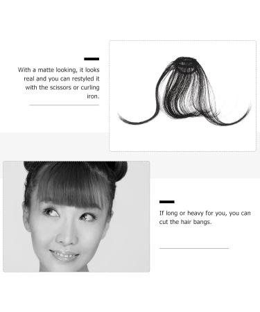 FOMIYES Piece Hair Brown Wig with Bangs Cosplay Brown Wigs for Women Side Bangs Black Ponytail Wig Extension Blow Dryers Black Bangs Black Curtains Faux Bangs No Trace Clip Miss - Buy Online on GoSupps.com