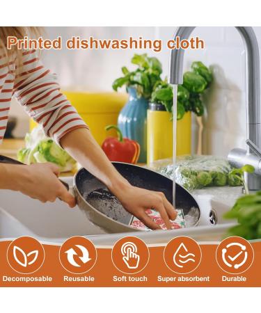 5Pcs Swedish Dishcloths for Kitchen Kitchen Dish Towels Absorbent Kitchen Dishcloths Washable Kitchen Dish Rags Soft Cellulose Sponge Cloths 7.7 x 6.7inch Kitchen Wash Rag for Washing Dishes (A) - Buy Online on GoSupps.com