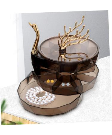 Cabilock Box Jewelry Storage Box Earrings Abs 17X7.5X15.5CM Black - Buy Online on GoSupps.com