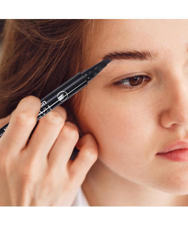 Waterproof 3D Eyebrow Pencil With 4 Prong Tips 2024 New Eyebrow Pencil With Prong Tip Applicator Smudge Proof Transfer Proof Easily Create Natural Eyebrows - Buy Online on GoSupps.com