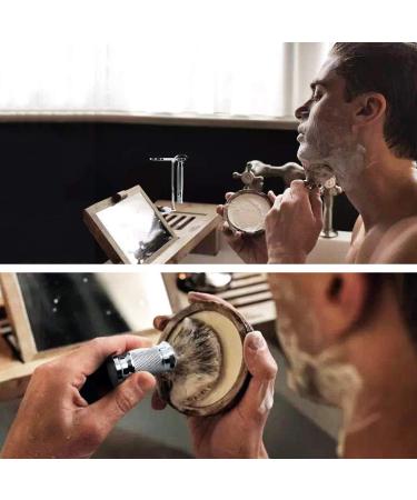Jolitac Wet Shaving Kit for Men - Complete Grooming Set with Badger Hair Brush Stainless Steel Bowl & Double Edge Safety Razor - Perfect Gift - Buy Online on GoSupps.com