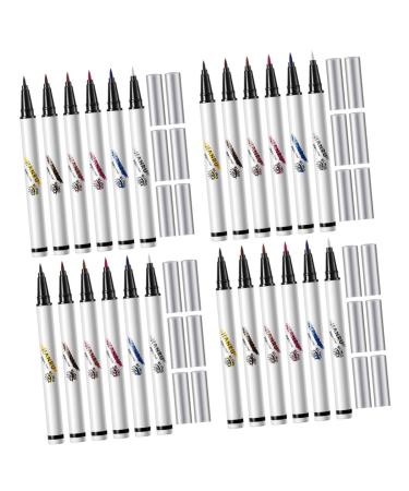 Didiseaon 24 Pcs Eye Makeup Tool White Liquid Eyeliner Liquid Eyeliner Pencil Cosmetics Abs Miss Lasting